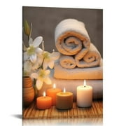 JEUXUS Bathroom Wall Art Zen Bathroom Decor Zen Meditation Stone Canvas Prints Bathroom Pictures for Wall Zen Spa Painting Modern Artwork Home Decoration for Bathroom Spa Yoga Room 16x20in